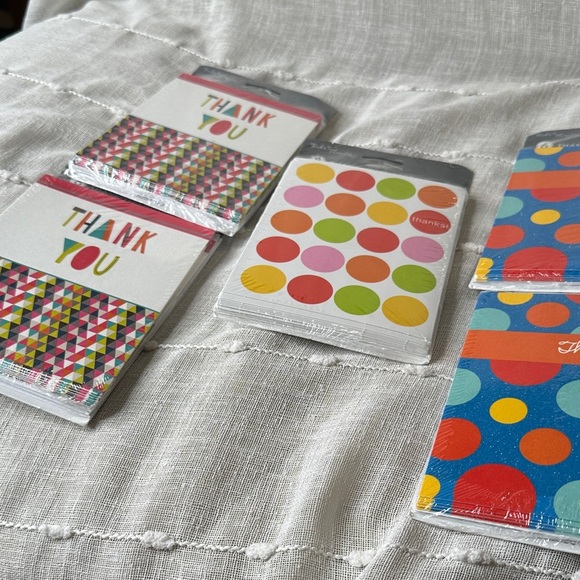 Thank You Card w/Envelopes Set of 36 cards (5 pks) Glitter Polka Dots NWT Thanks - Picture 7 of 10
